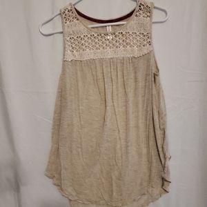 Cream heather tank